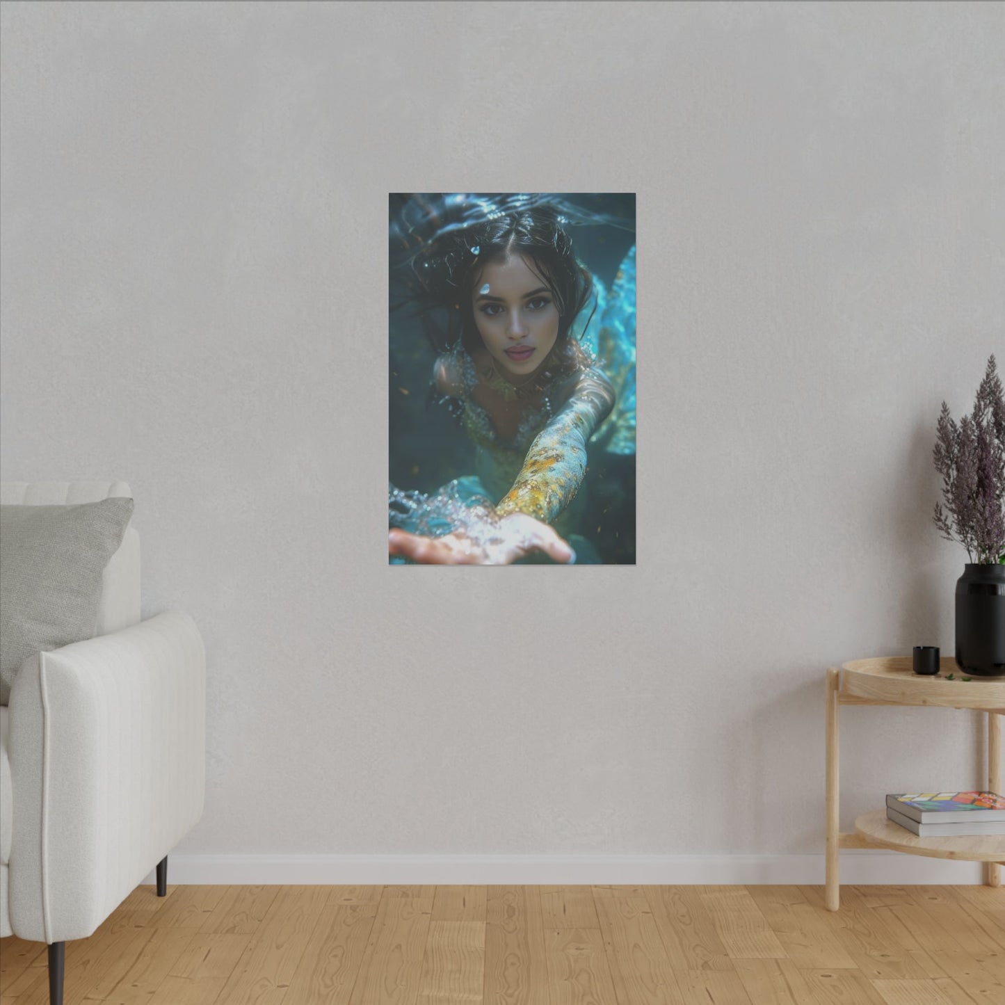 Aqua Mermaid | Custom Portrait with Your Photos