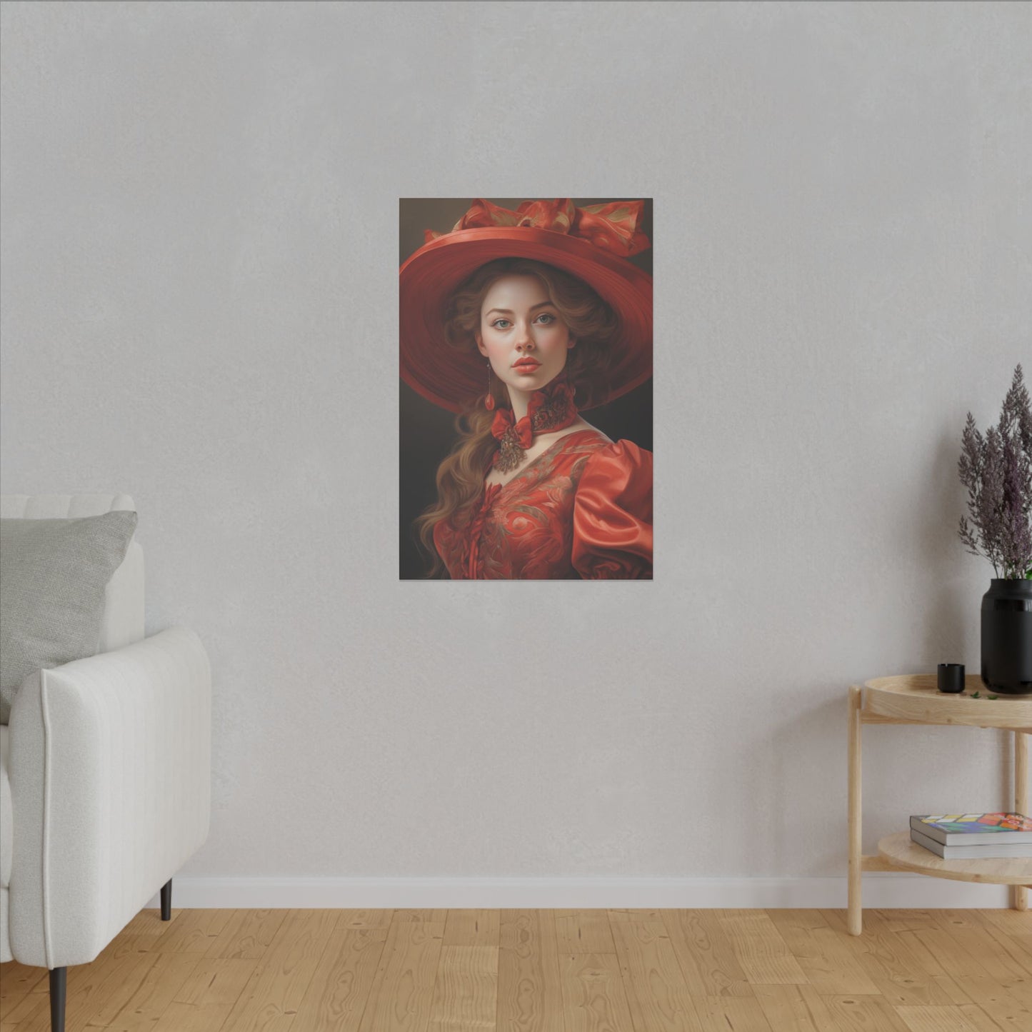 Scarlet Elegance | Custom Portrait with Your Photos