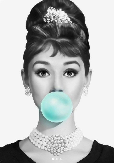 Vintage Audrey Hepburn-inspired custom portrait from photo, classic elegance, personalized gift for her