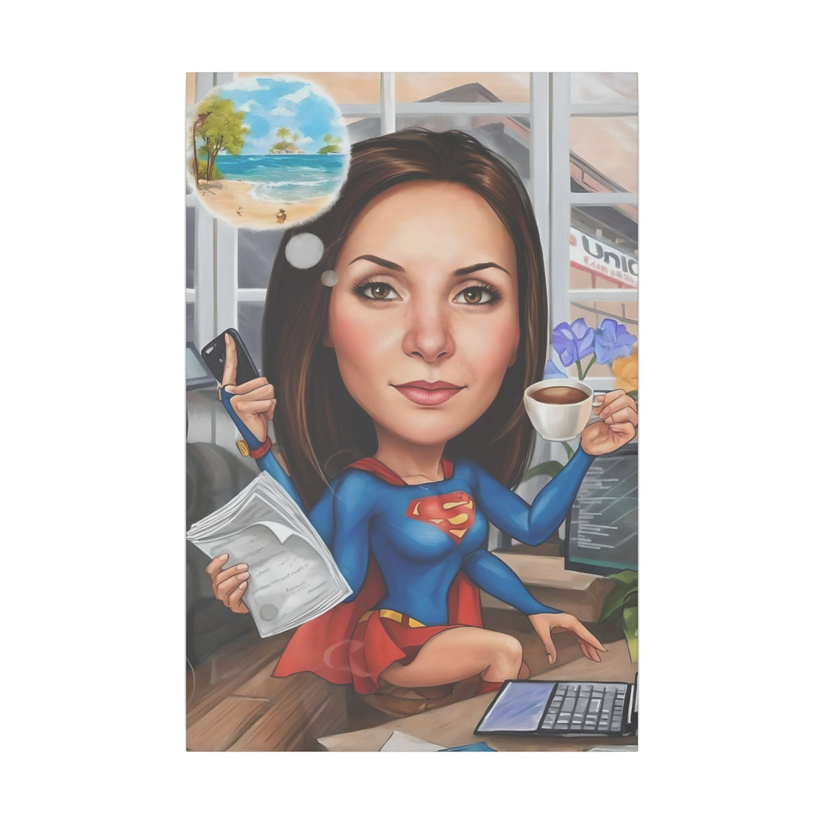 Comic Hero Caricature | Custom Portrait with Your Photos