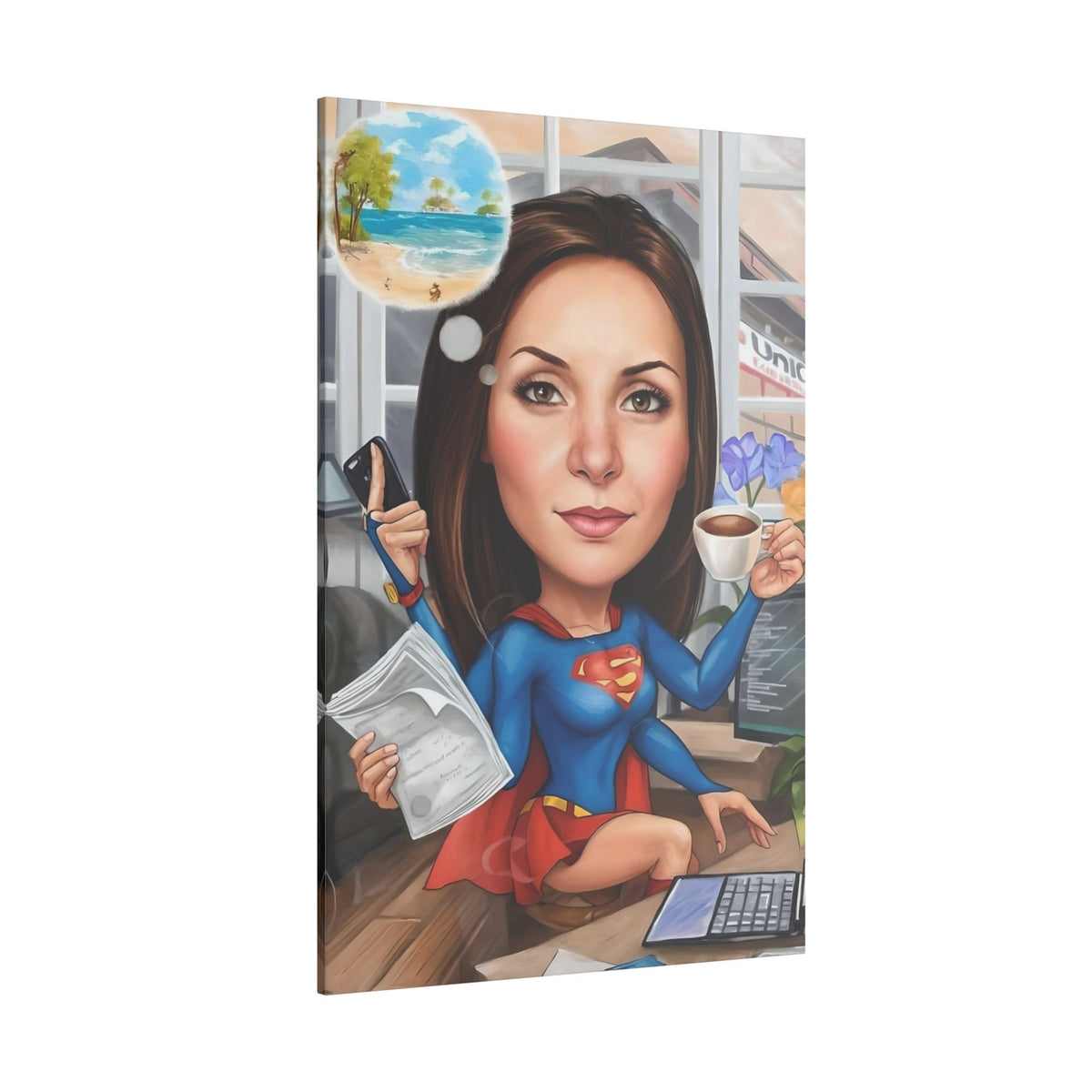 Comic Hero Caricature | Custom Portrait with Your Photos