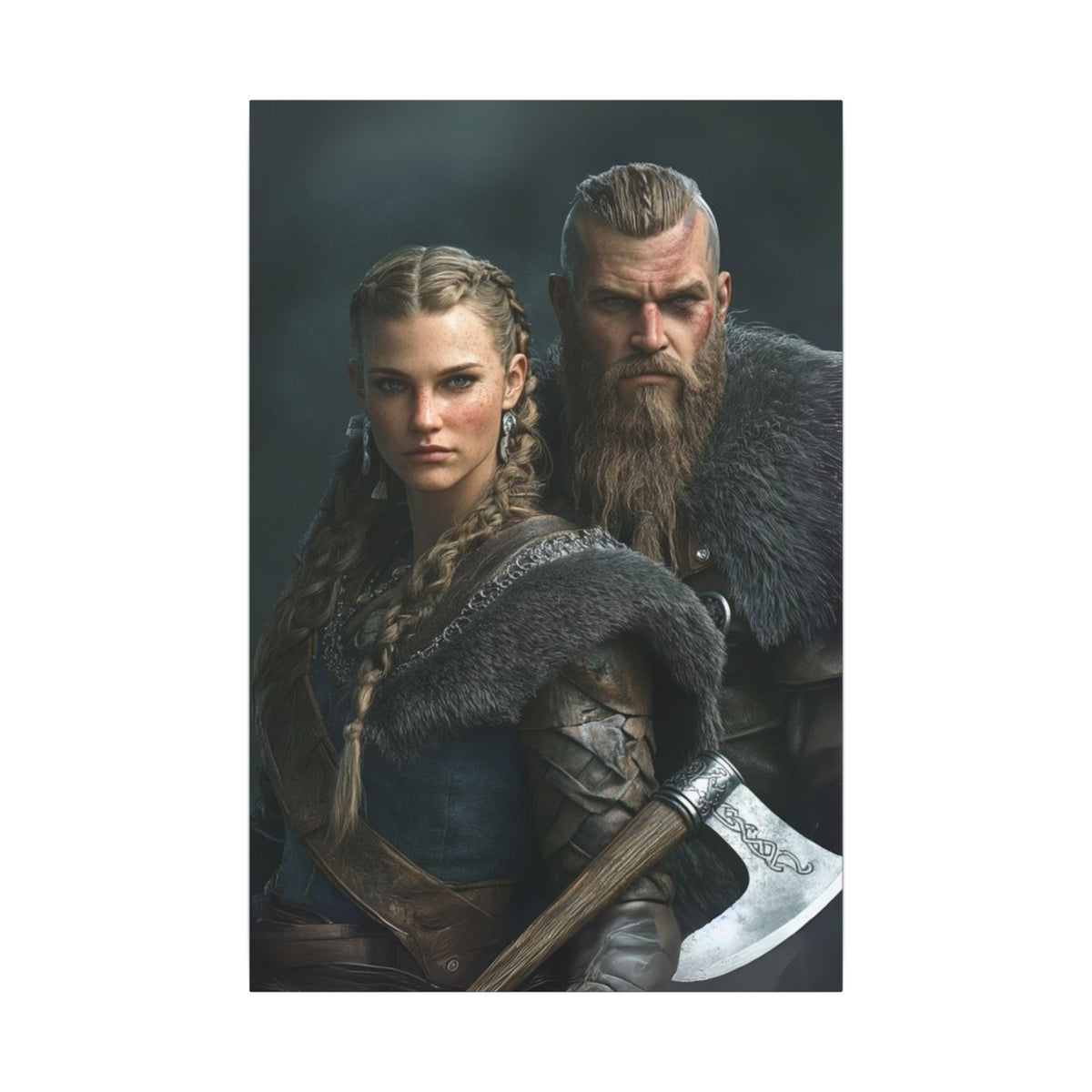 Viking Couple Strength | Personalized Gift with Your Photos