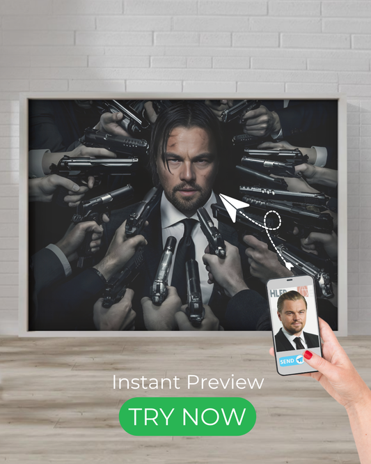 Custom action hero portrait featuring a dramatic cinematic character transformation based on your photo.