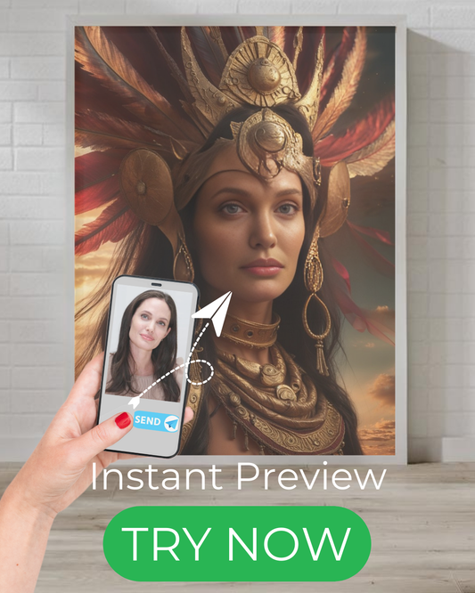 Custom tribal empress portrait – personalized fantasy artwork from your photo