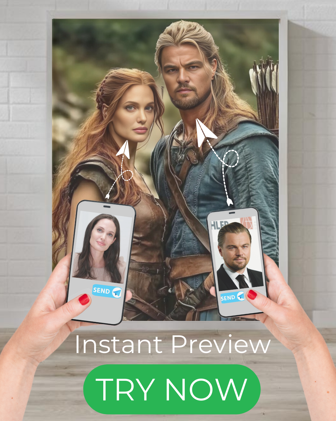 Custom portrait created from your uploaded photo, perfect personalized gift idea