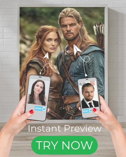 Custom portrait created from your uploaded photo, perfect personalized gift idea