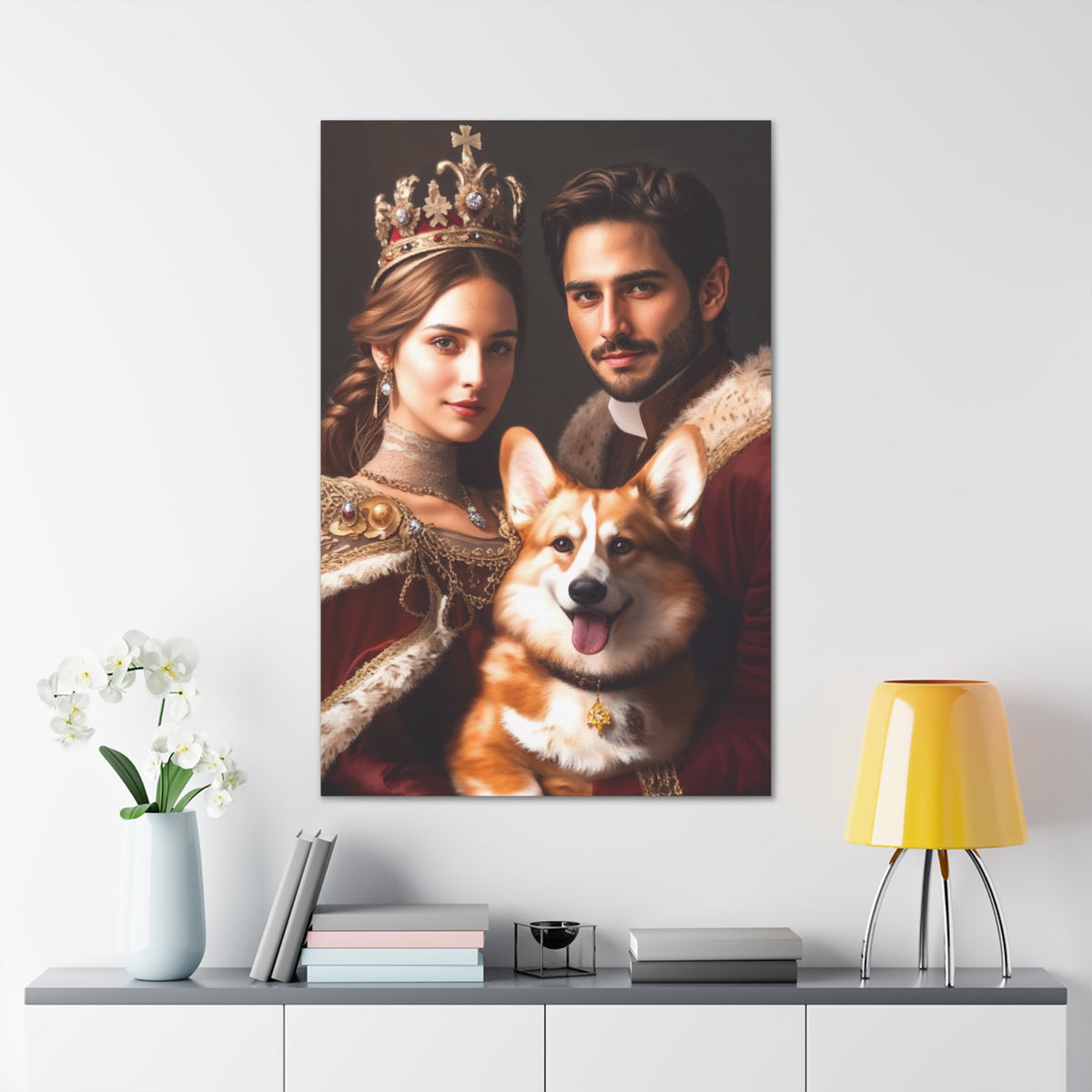 Regal Royal Companions | Custom Portrait with Your Photos