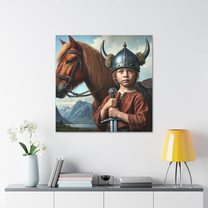 The Little Berserker Viking | Custom Portrait with Your Photos