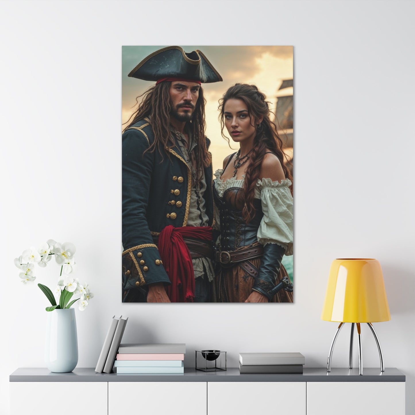 Legendary Pirate Couple | Custom Portrait with Your Photos