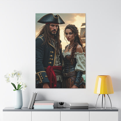 Legendary Pirate Couple | Custom Portrait with Your Photos