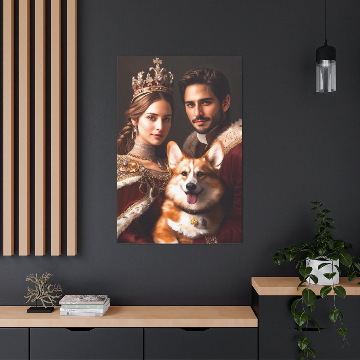 Regal Royal Companions | Custom Portrait with Your Photos