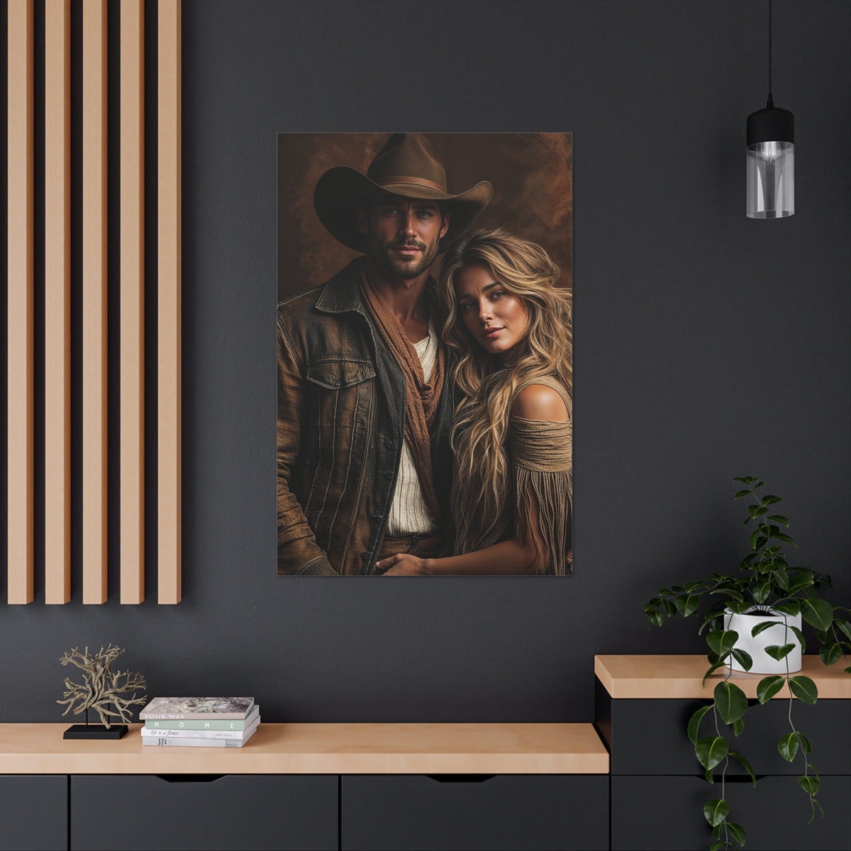 Rugged Romance Portrait | Custom Portrait with Your Photos
