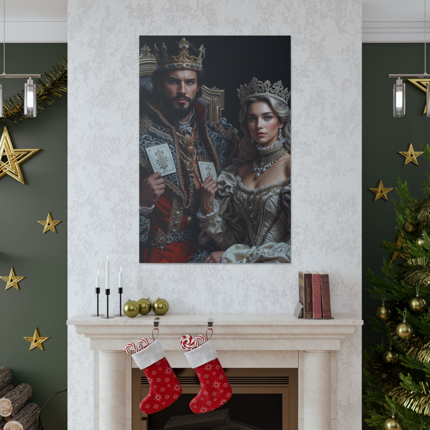 Royal Card Couple | Custom Portrait with Your Photos