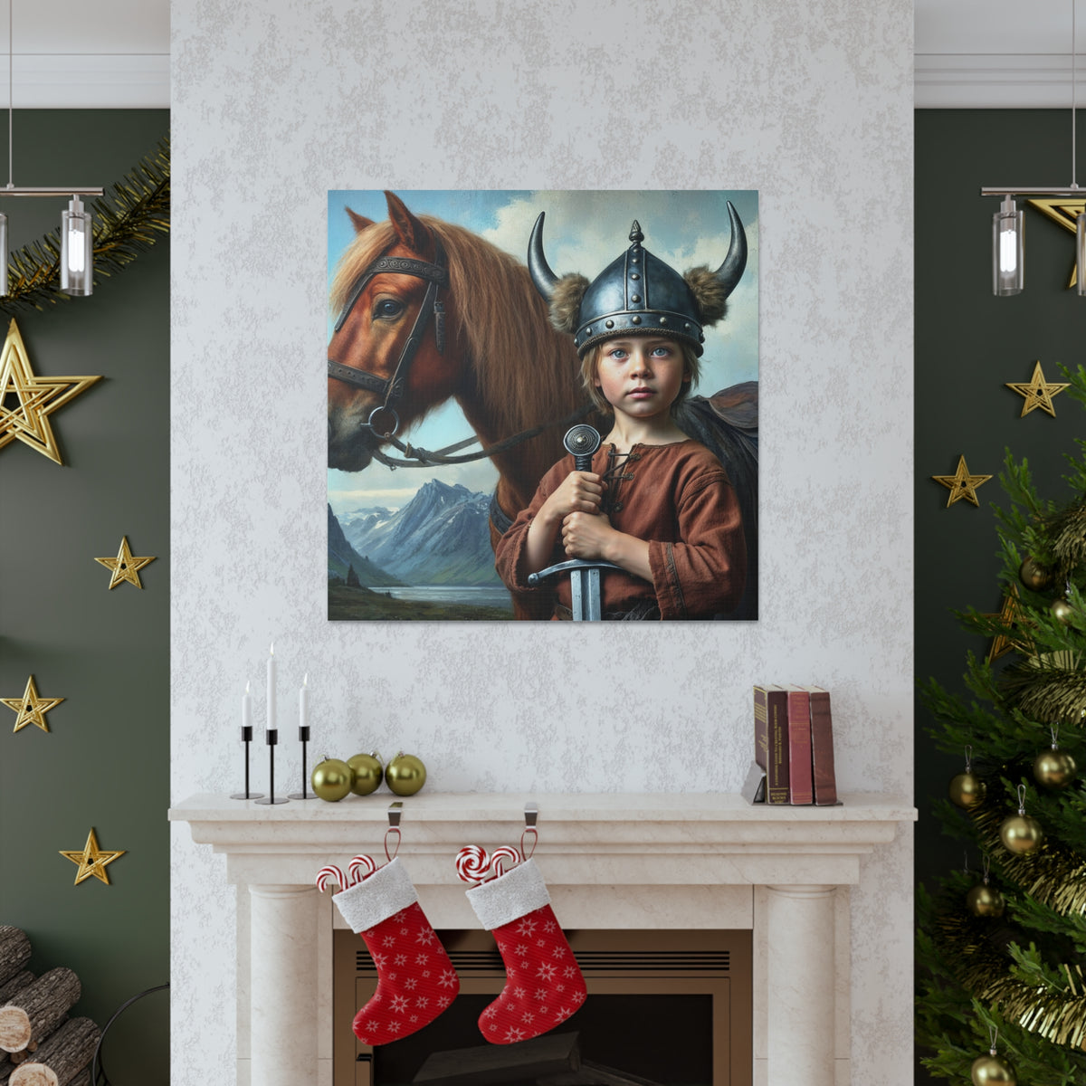 The Little Berserker Viking | Custom Portrait with Your Photos