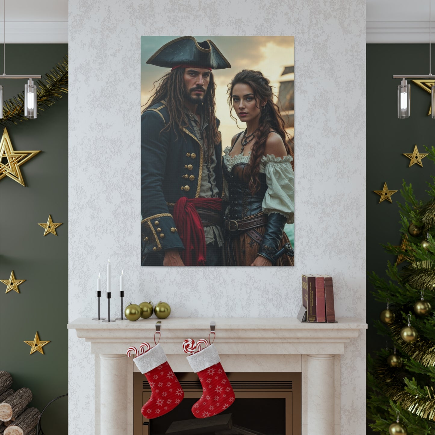 Legendary Pirate Couple | Custom Portrait with Your Photos