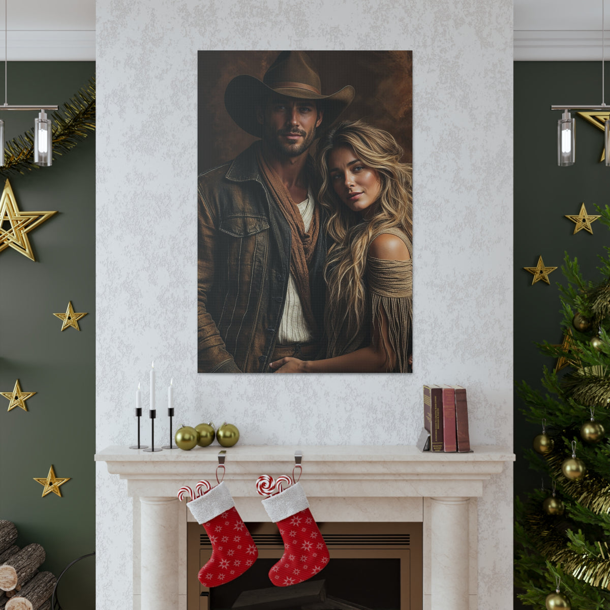 Rugged Romance Portrait | Custom Portrait with Your Photos
