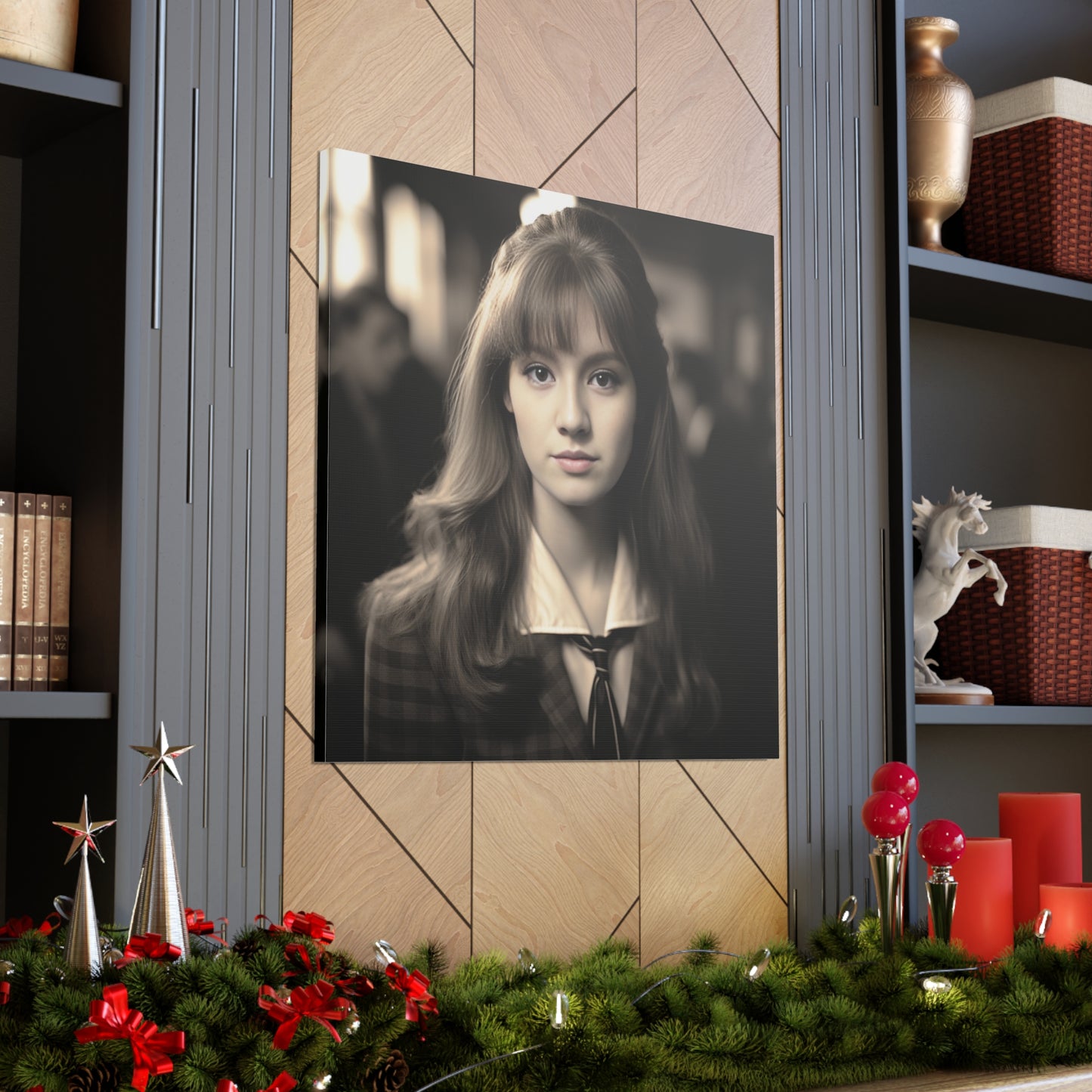 Vintage Schoolgirl | Custom Portrait with Your Photos