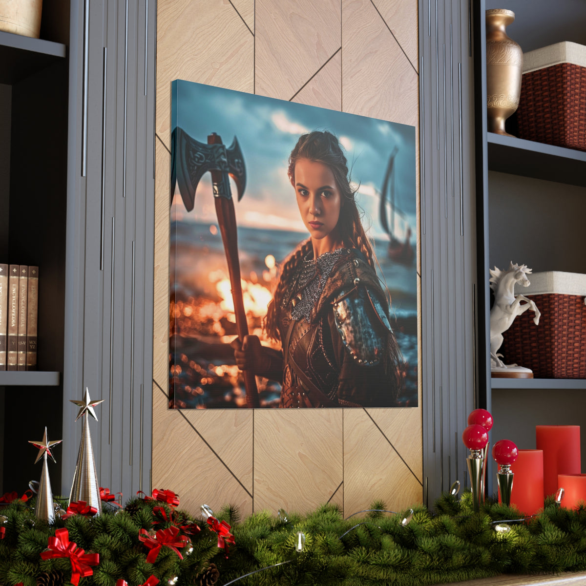 Viking Shieldmaiden | Custom Portrait with Your Photos