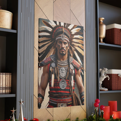 Aztec Warrior Legacy | Custom Portrait with Your Photos