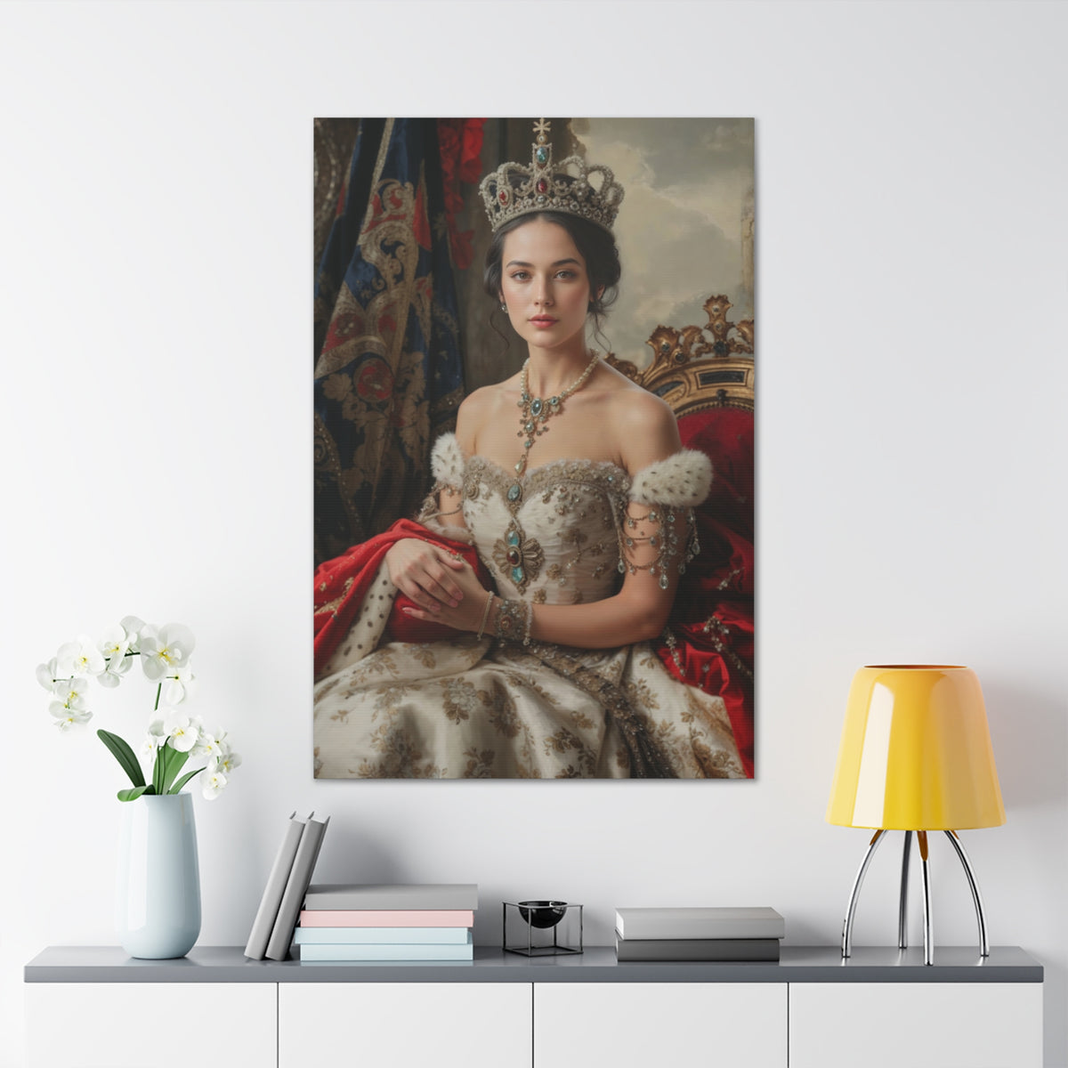 Elegant Queen Portrait | Custom Portrait with Your Photos