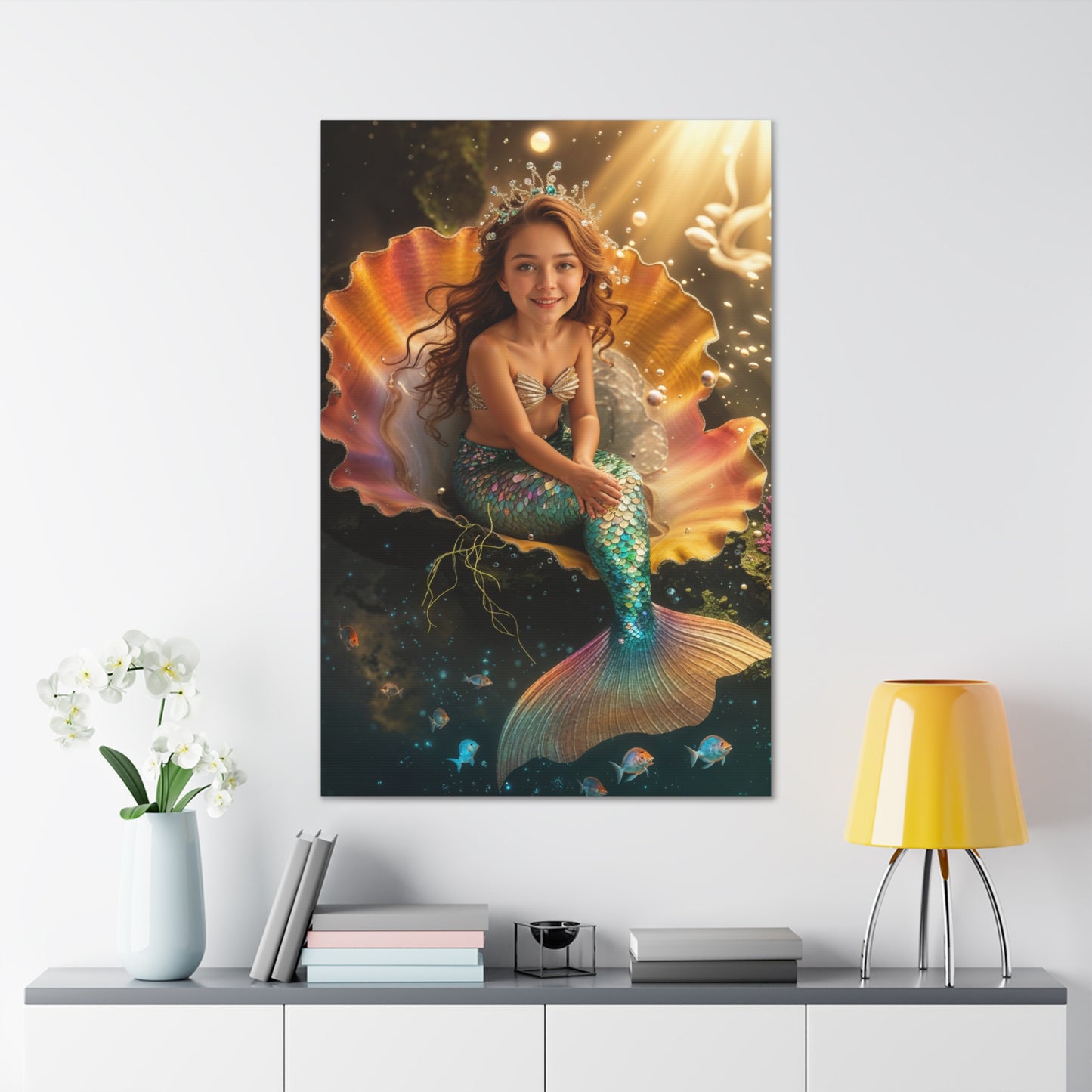 Little Mermaid Magic | Custom Portrait with Your Photos