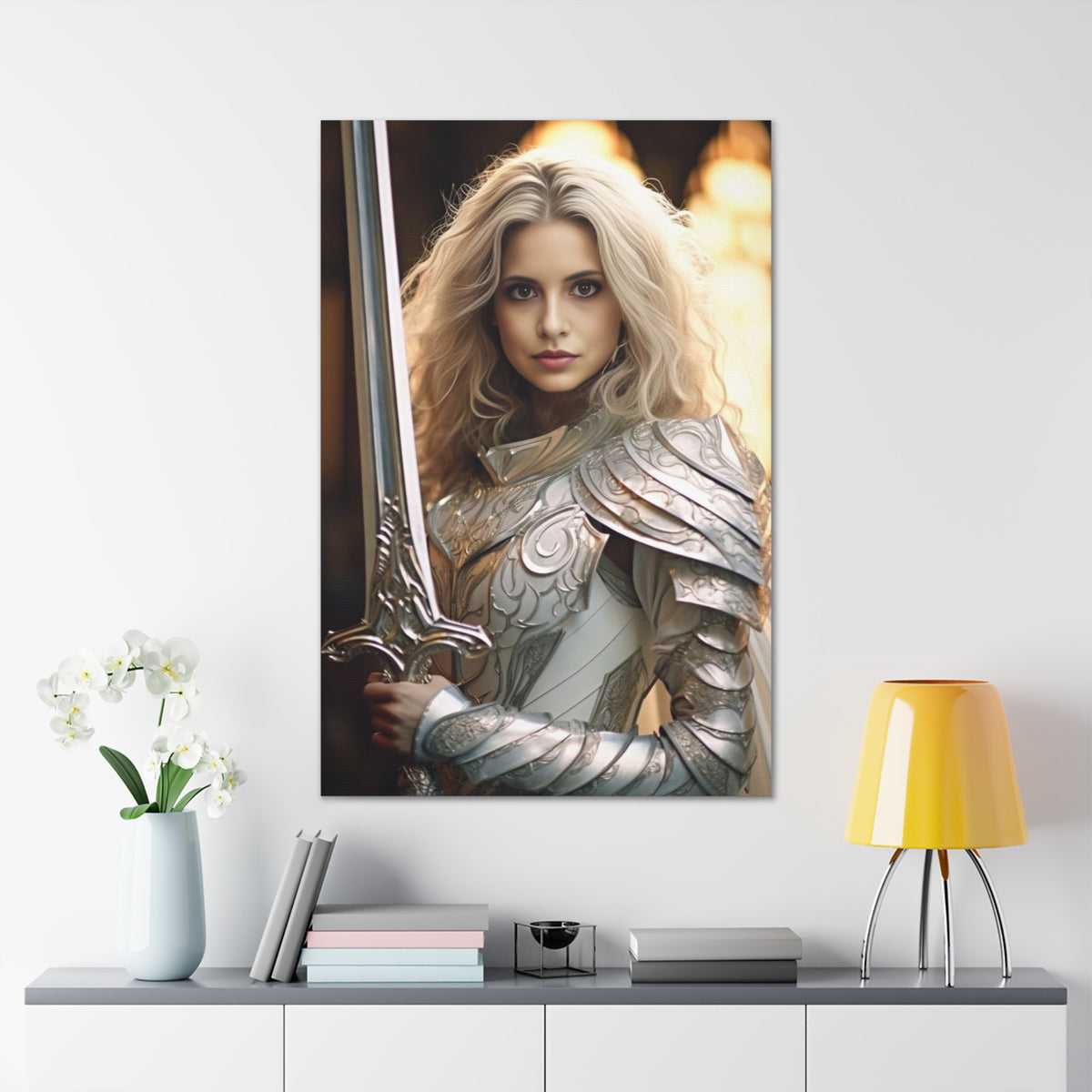 Silver Knight Princess | Custom Portrait with Your Photos