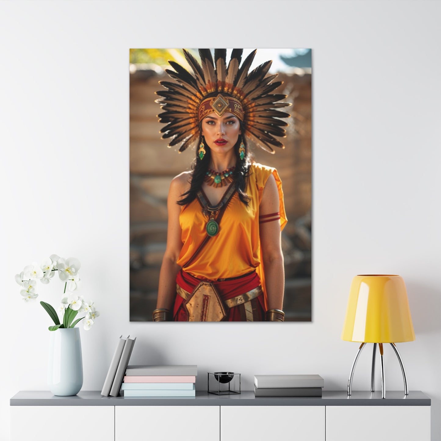 Aztec Warrior Princess | Custom Portrait with Your Photos