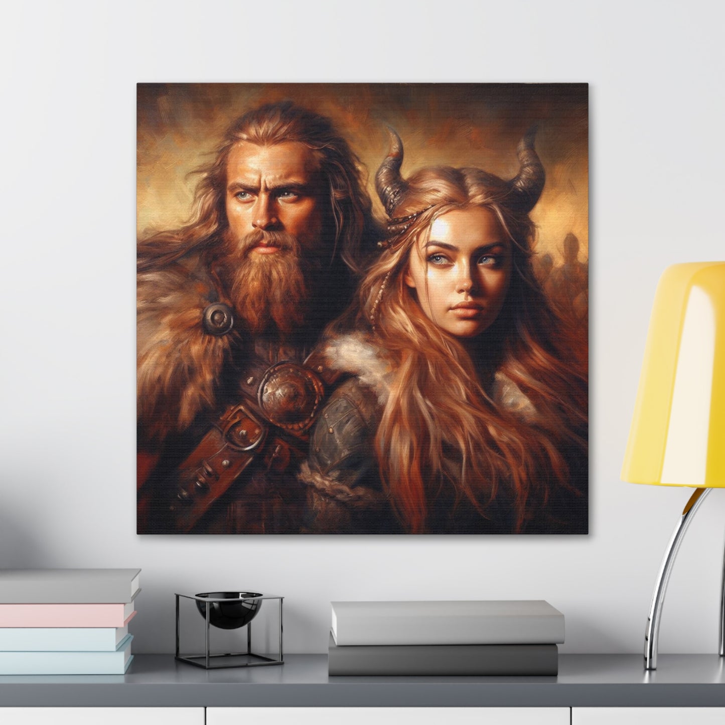 The viking and The Devil | Custom Portrait with Your Photos