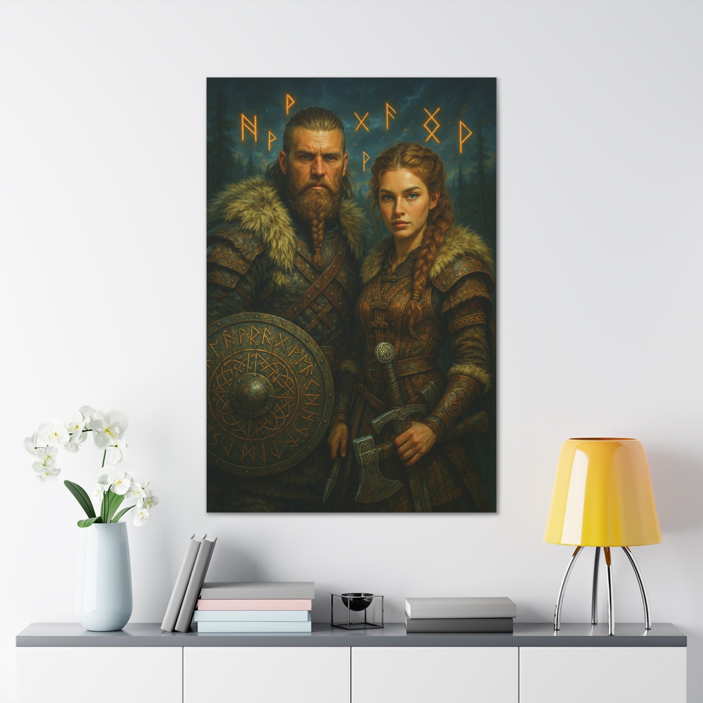 The Vikings Couple Art | Personalized Portrait with Your Photos