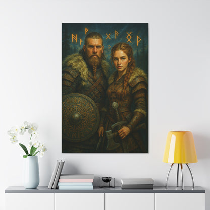The Vikings Couple Art | Personalized Portrait with Your Photos