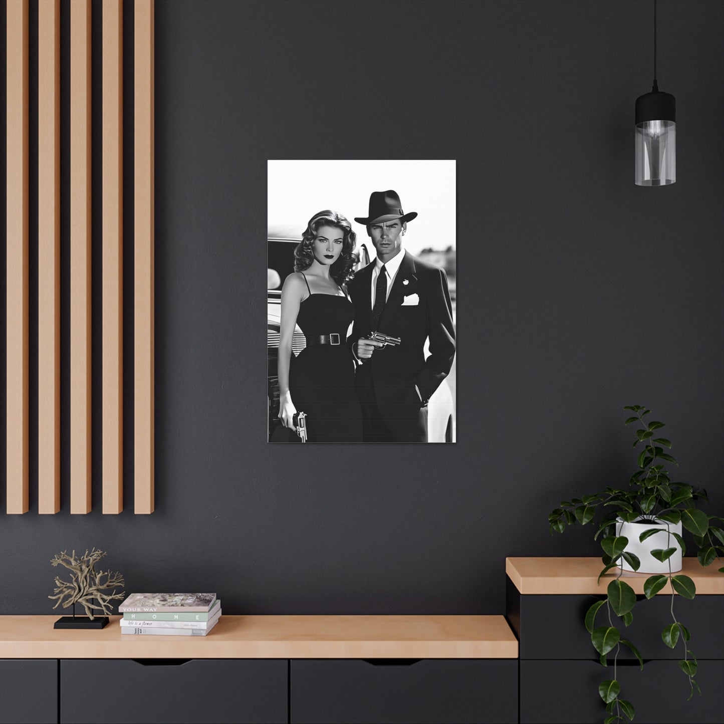 Partners in Crime | Custom Vintage Noir Couple Portrait