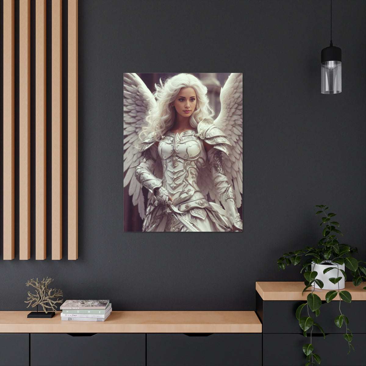 Celestial Guardian Warrior | Custom Portrait with Your Photos