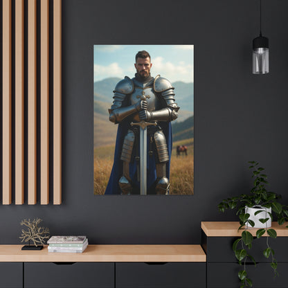 Knightly Man Portrait | Personalized Gift with Your Photos