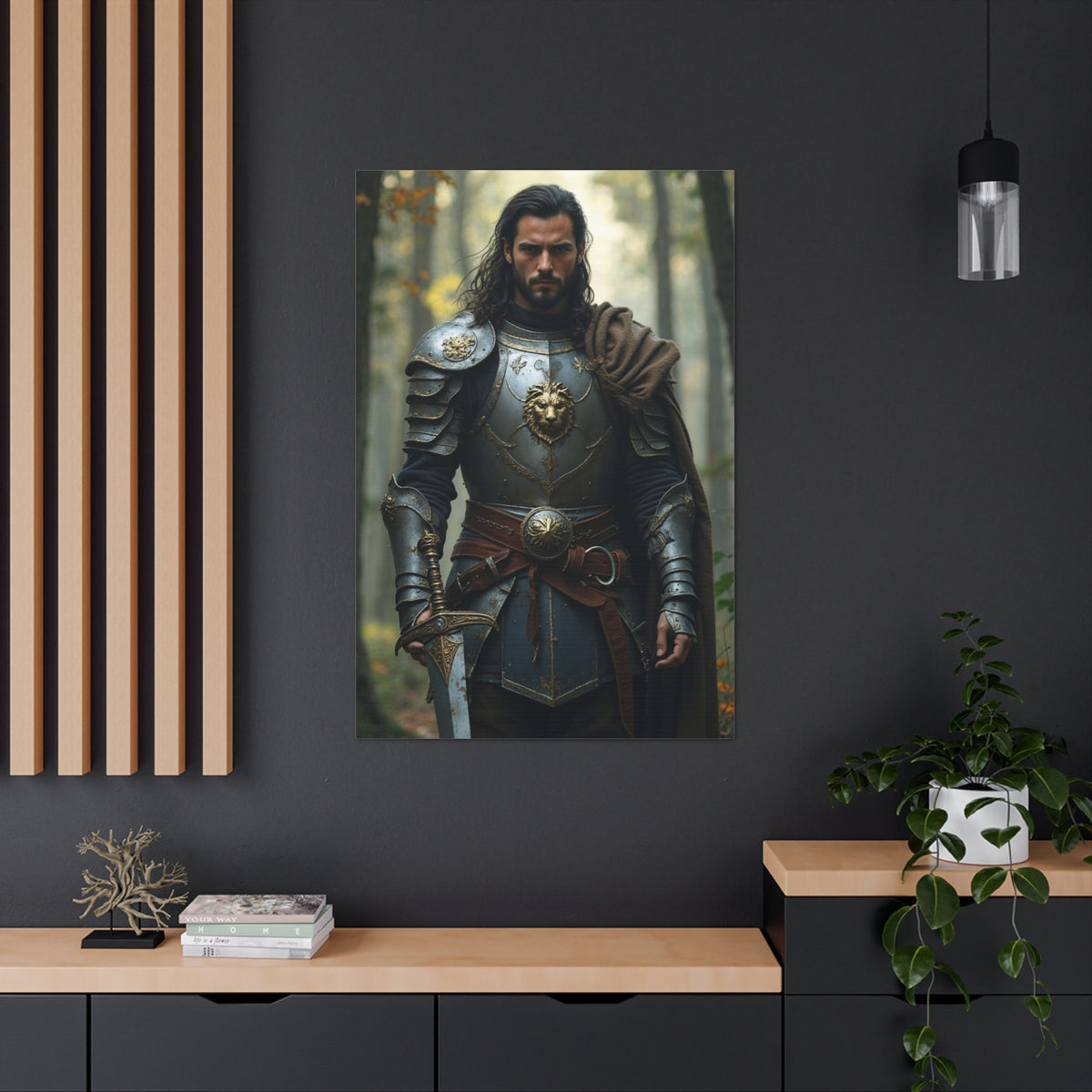 Heroic Knight Portrait | Personalized Gift with Your Photos