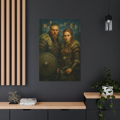 The Vikings Couple Art | Personalized Portrait with Your Photos