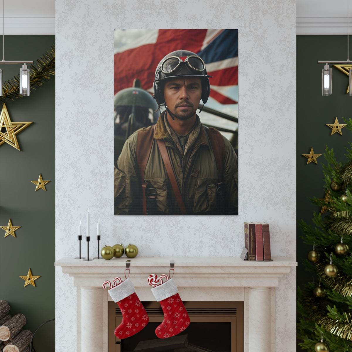 Heroic Pilot Portrait | Custom Portrait with Your Photos