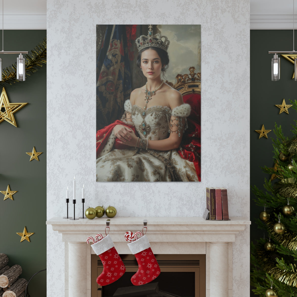 Elegant Queen Portrait | Custom Portrait with Your Photos