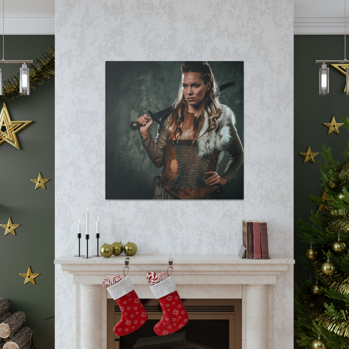 Viking Shield Maiden | Custom Portrait with Your Photos