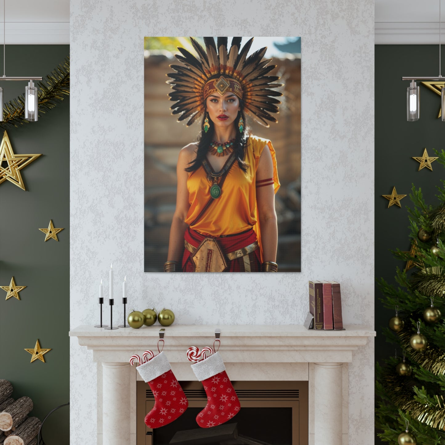 Aztec Warrior Princess | Custom Portrait with Your Photos