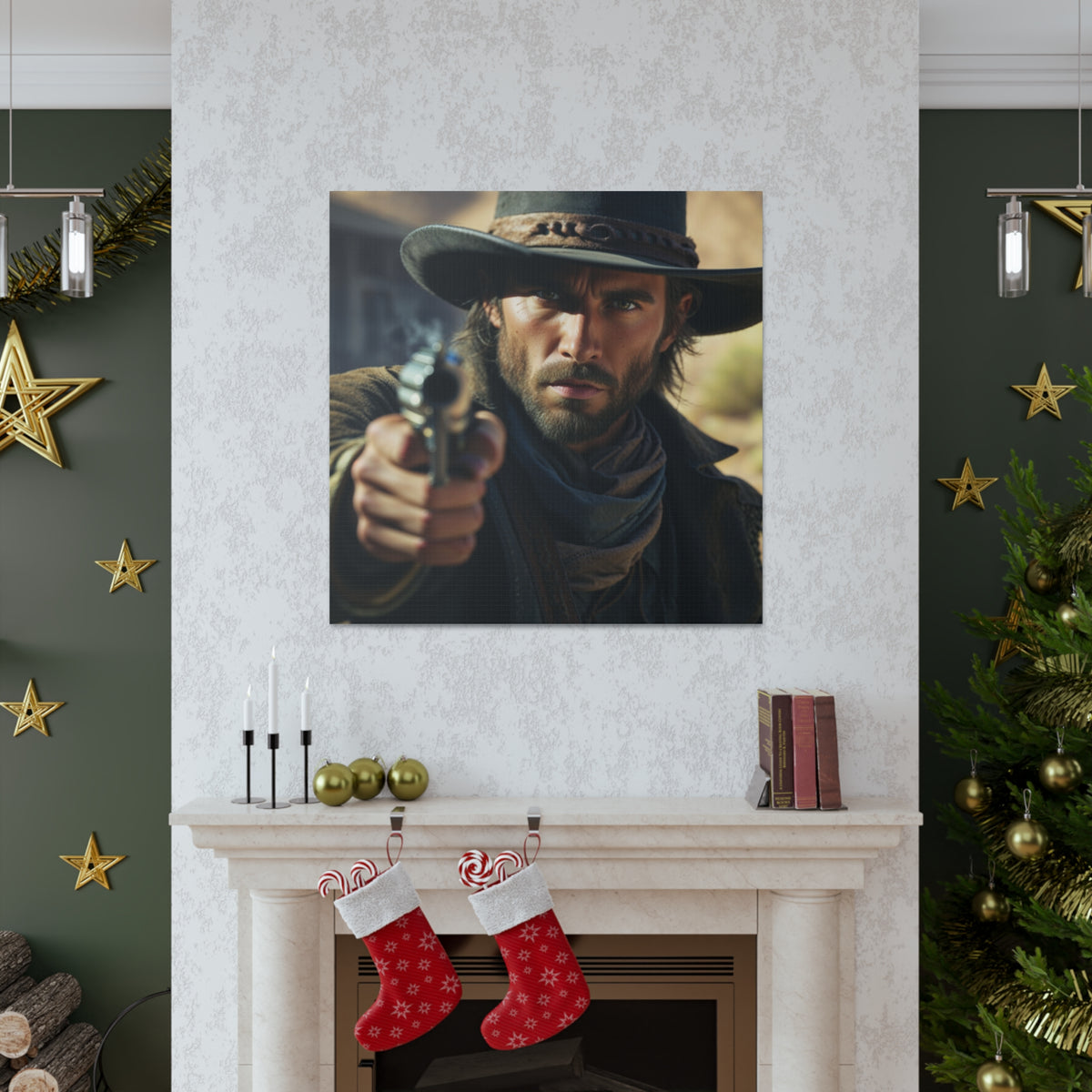 Western Legend Portrait | Personalized Gift with Your Photos