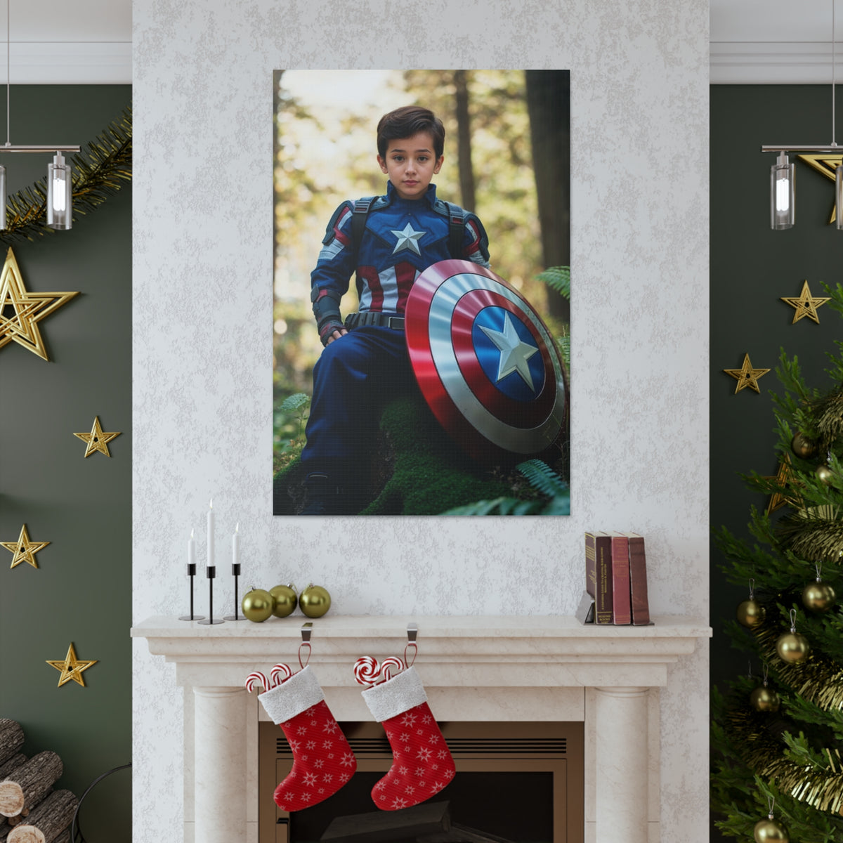 Heroic Shield Portrait | Personalized Gift with Your Photos
