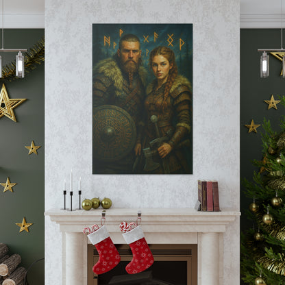 The Vikings Couple Art | Personalized Portrait with Your Photos