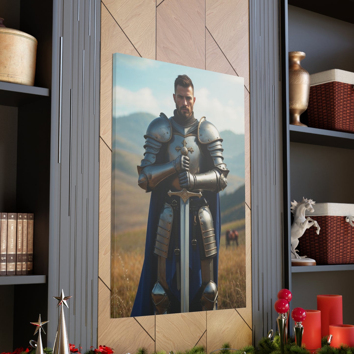 Knightly Man Portrait | Personalized Gift with Your Photos