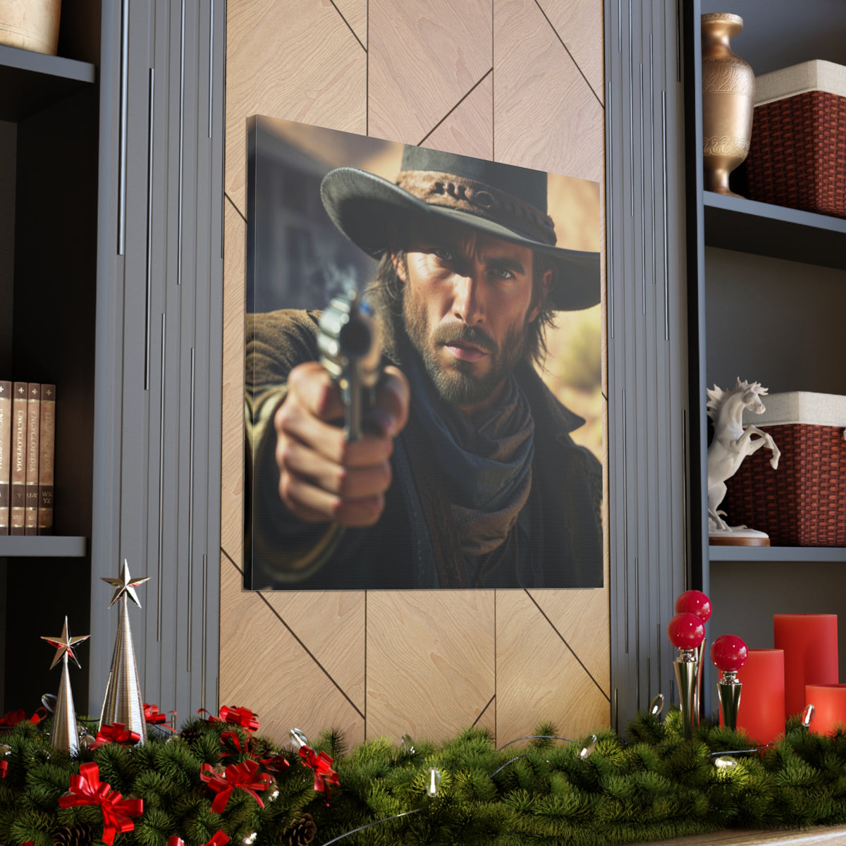 Western Legend Portrait | Personalized Gift with Your Photos