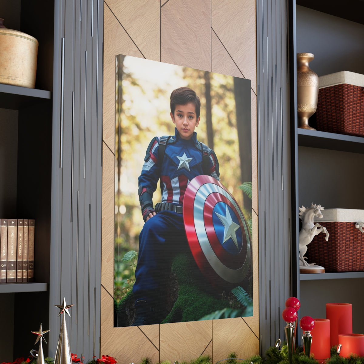 Heroic Shield Portrait | Personalized Gift with Your Photos