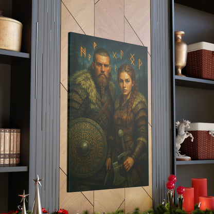 The Vikings Couple Art | Personalized Portrait with Your Photos