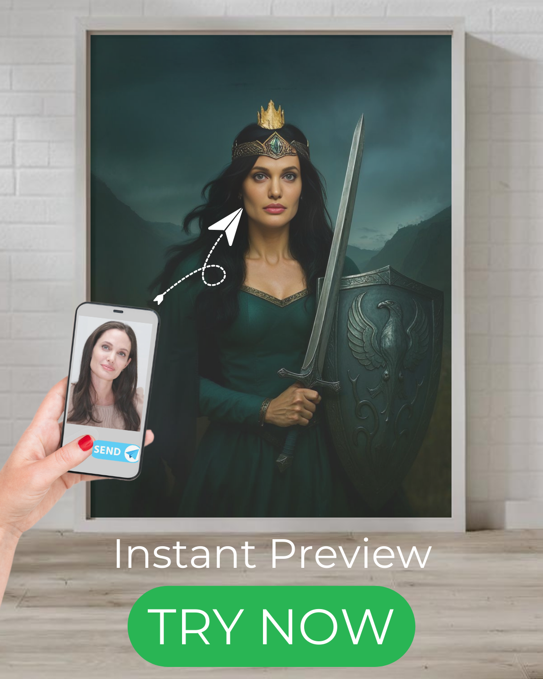 Custom portrait created from your uploaded photo, perfect personalized gift idea