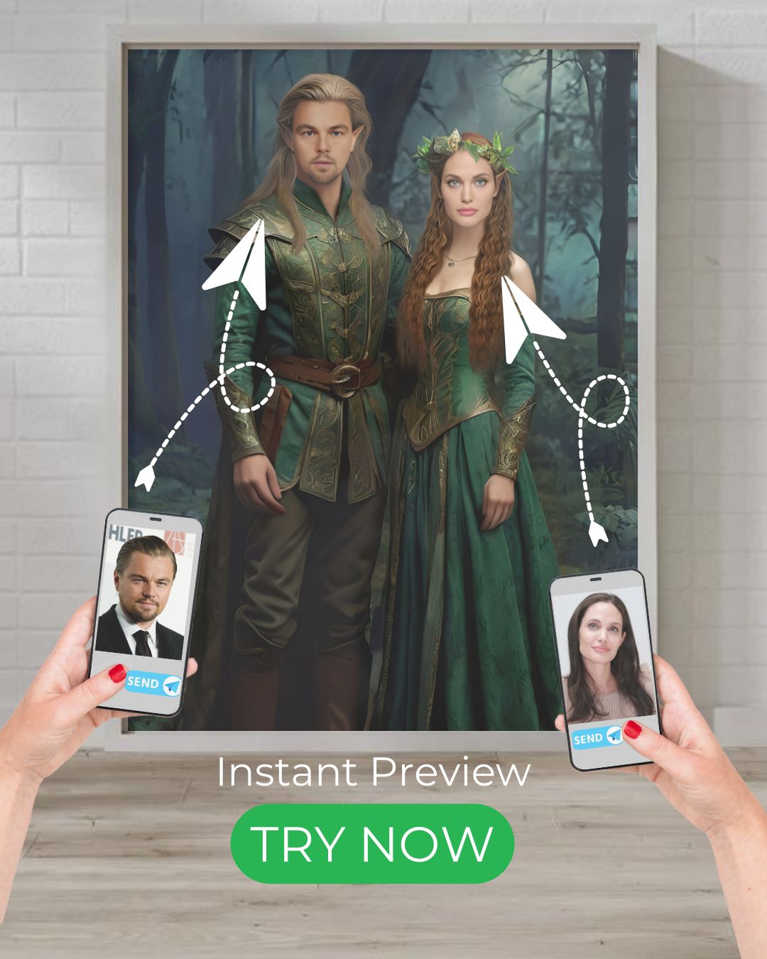 Elven Elegance custom portrait - Personalized fantasy artwork from your photo