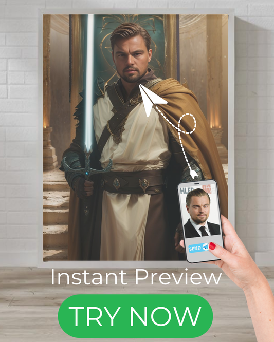 Custom fantasy warrior portrait, medieval knight artwork, personalized fantasy gift, Middle-Earth style custom painting, unique fantasy art from photo.