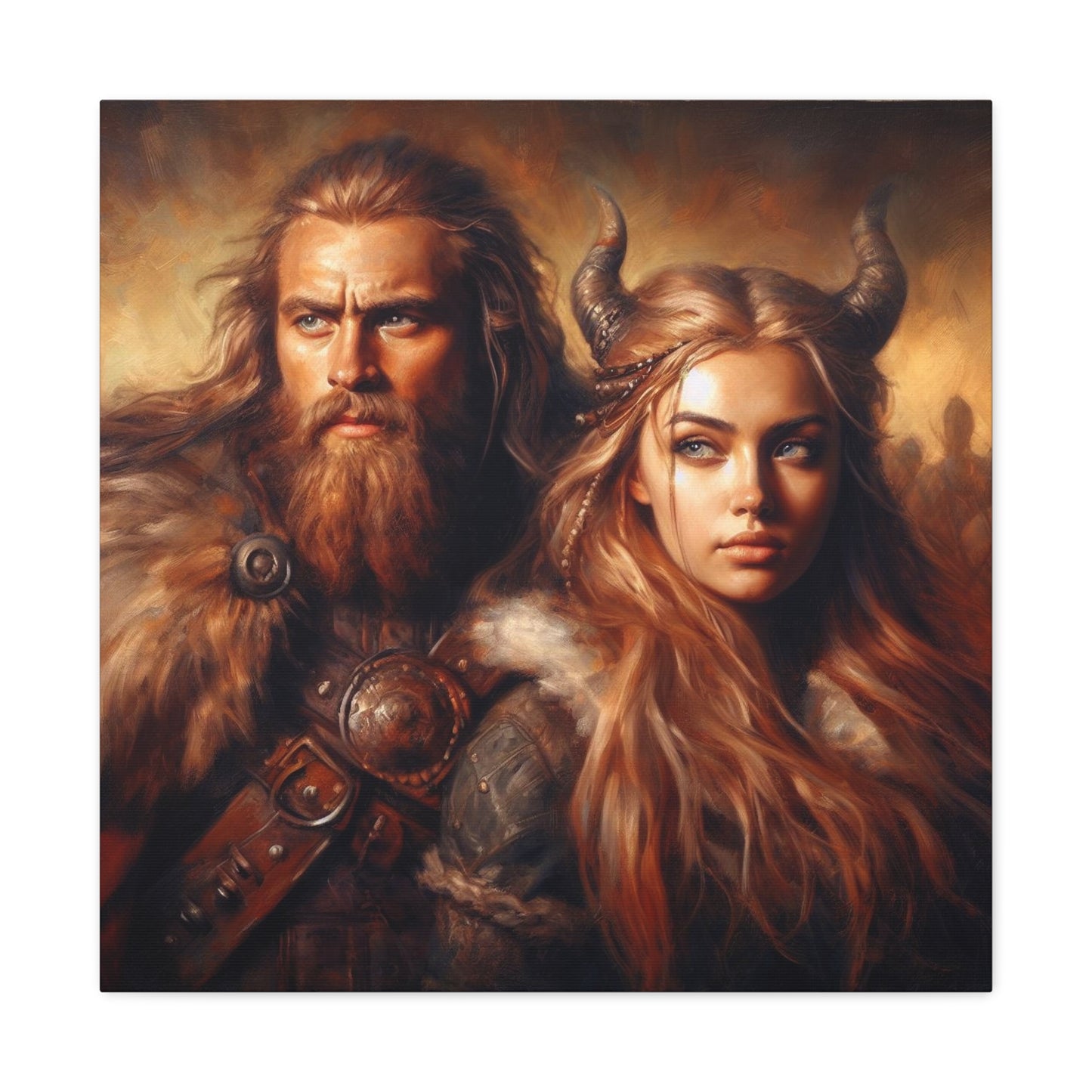 The viking and The Devil | Custom Portrait with Your Photos